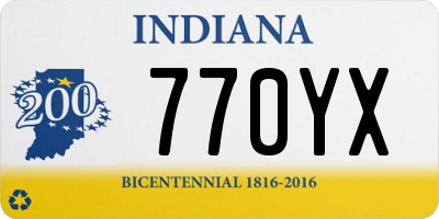 IN license plate 770YX