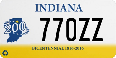 IN license plate 770ZZ