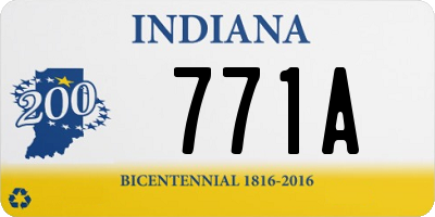 IN license plate 771A