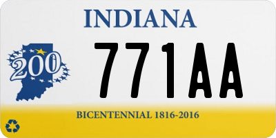 IN license plate 771AA