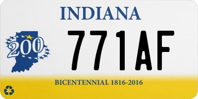 IN license plate 771AF