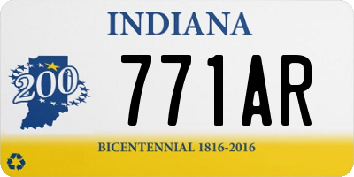 IN license plate 771AR