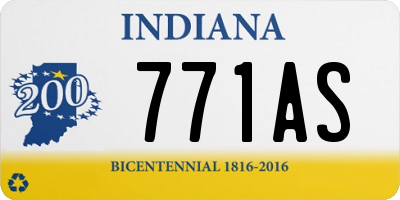 IN license plate 771AS