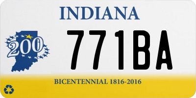 IN license plate 771BA