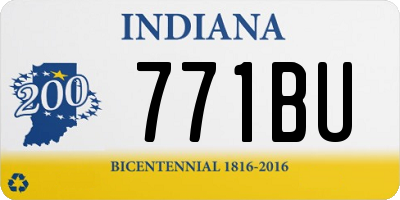 IN license plate 771BU