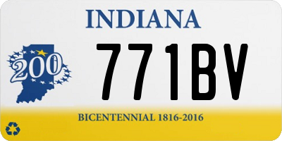 IN license plate 771BV