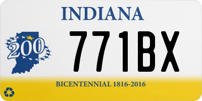 IN license plate 771BX