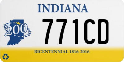 IN license plate 771CD