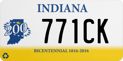 IN license plate 771CK