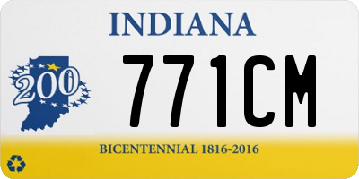 IN license plate 771CM