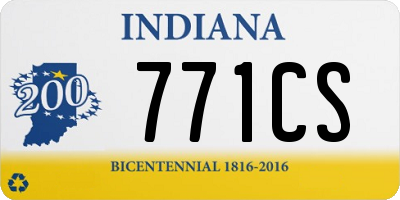 IN license plate 771CS