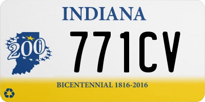 IN license plate 771CV