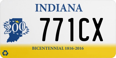 IN license plate 771CX