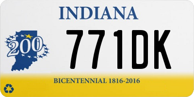 IN license plate 771DK