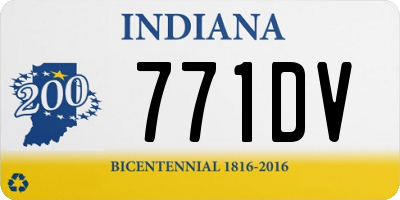 IN license plate 771DV