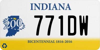 IN license plate 771DW