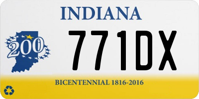 IN license plate 771DX