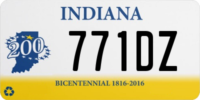 IN license plate 771DZ