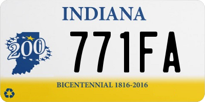 IN license plate 771FA