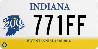 IN license plate 771FF