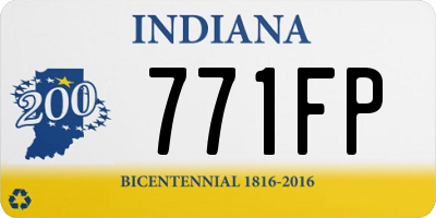 IN license plate 771FP
