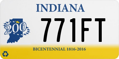 IN license plate 771FT