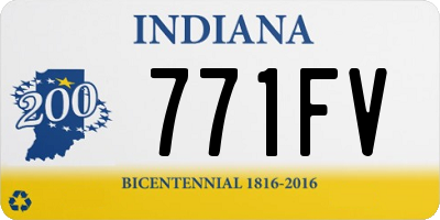 IN license plate 771FV