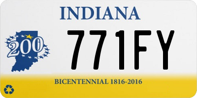 IN license plate 771FY