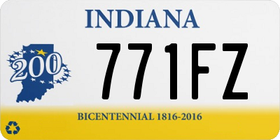 IN license plate 771FZ