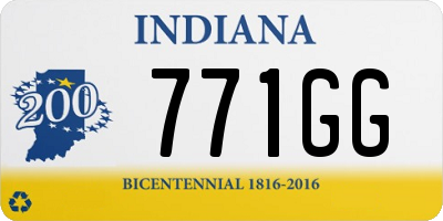 IN license plate 771GG