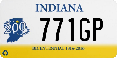 IN license plate 771GP