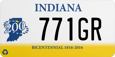 IN license plate 771GR