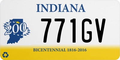 IN license plate 771GV