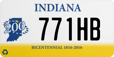 IN license plate 771HB