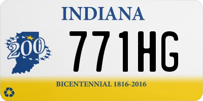 IN license plate 771HG