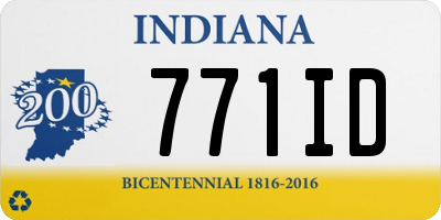 IN license plate 771ID