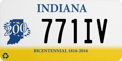 IN license plate 771IV