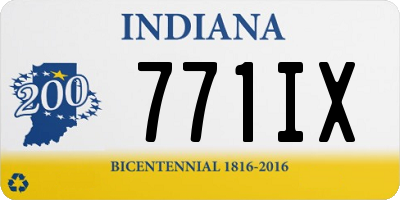 IN license plate 771IX