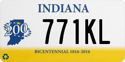 IN license plate 771KL