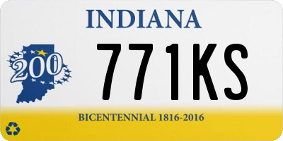 IN license plate 771KS