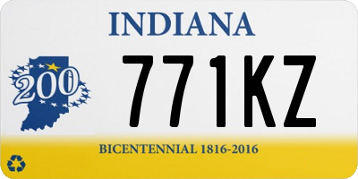 IN license plate 771KZ