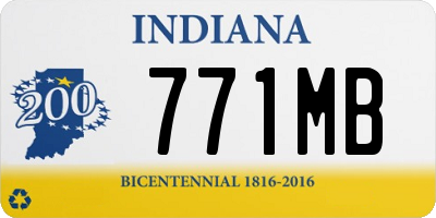 IN license plate 771MB