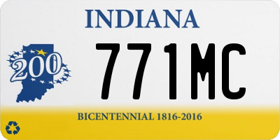 IN license plate 771MC