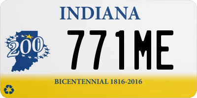 IN license plate 771ME