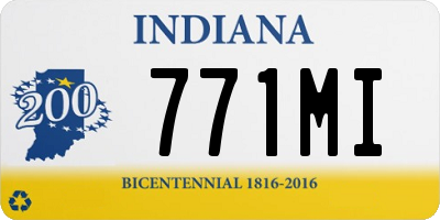 IN license plate 771MI