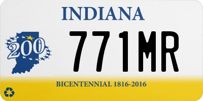 IN license plate 771MR