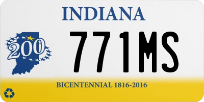 IN license plate 771MS