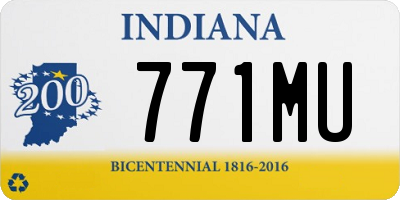 IN license plate 771MU