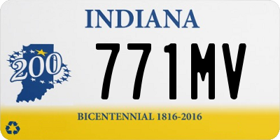 IN license plate 771MV