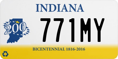 IN license plate 771MY